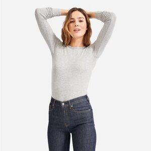 Everlane Pima Micro-Rib Long Sleeve Crew